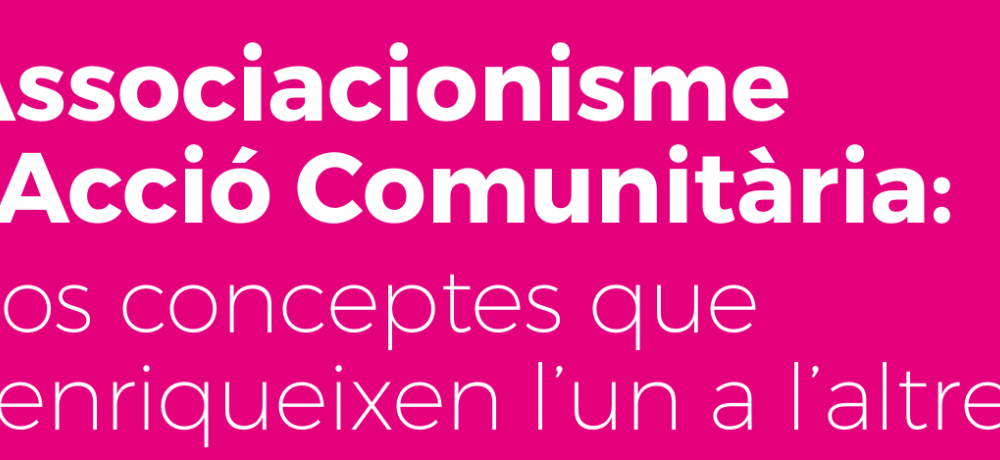 accio comunitaria i associacionisme