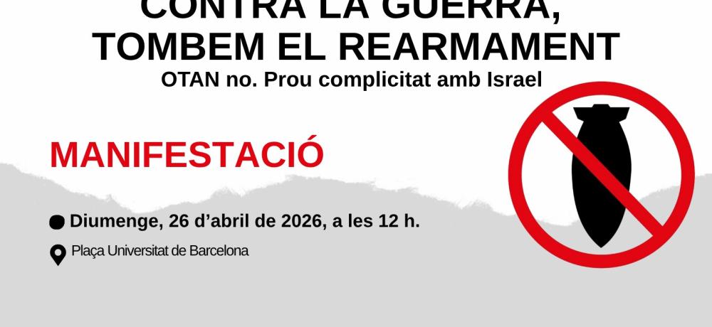 Contra la guerra, tombem el rearmament