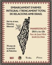 Manifestació per l'embargament d'armes i el trencament de relacions amb Israel.
