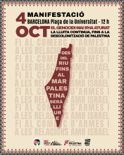 Manifestació 4 d'octubre, el genocidi mai s'ha aturat