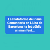 Manifest de la Plataforma de Plans Comunitaris en Lluita